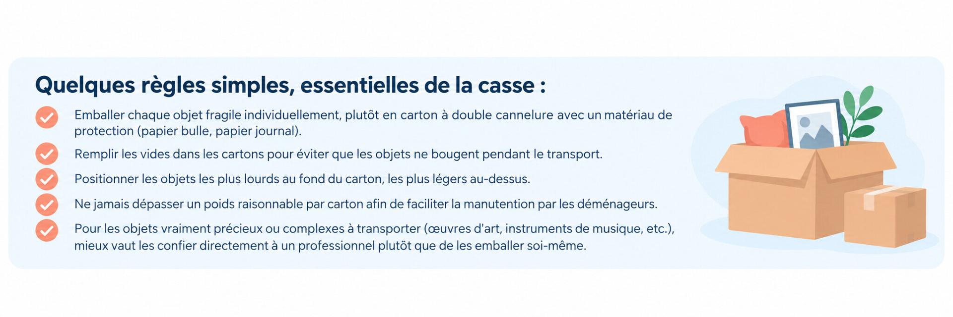 Règles essentielles pour éviter la casse